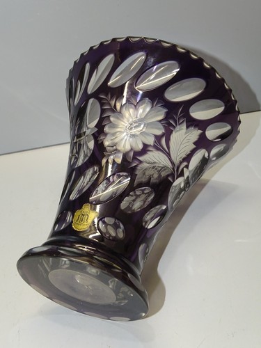 Joli vase cristal couleur - cristal,