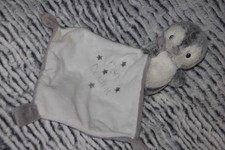 DOUDOU TEX BABY PINGOUIN MON DOUDOU MOUCHOIR GRIS BLANC  ETOILES