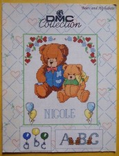 § DMC COLLECTION BEARS AND ALPHABETS grilles points comptés - 1992