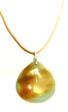 Pendentif  en Amazonite poire- Longueur sur mesure -Argent massif