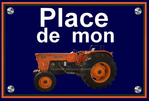 Plaque place mon tracteur - de,