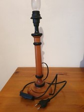 Pied de lampe en bois bicolore 12x34 cm