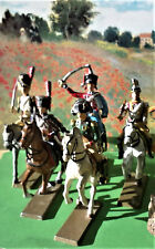 Lot figurines starlux en plomb : 5 cavaliers second empire (Napoléon) + 1 canon