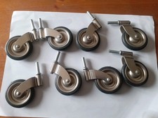  Lot de 8 Roulettes Inox