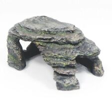 Aquarium Vivarium Aquarium Ornement Décoration, Gris Pierre Grotte 19cm