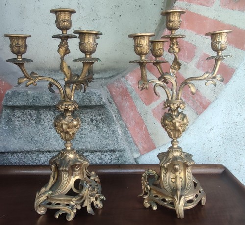 Ancienne paire chandeliers - paire,