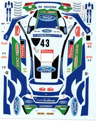 Decals ford fiesta - 1/24,