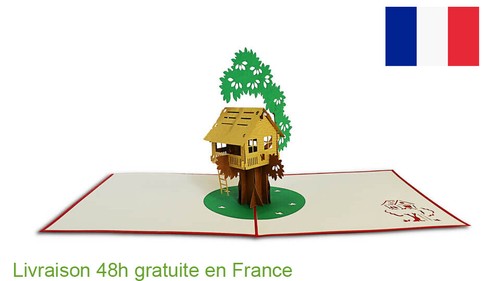 Maison sur arbre - -carte, up