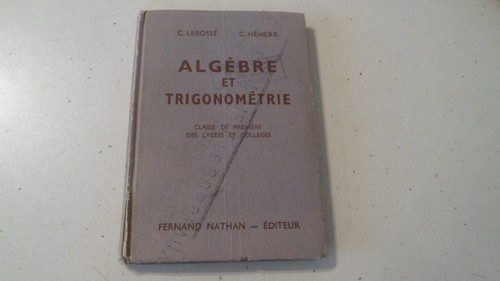 Ancien livre algèbre - ancien,
