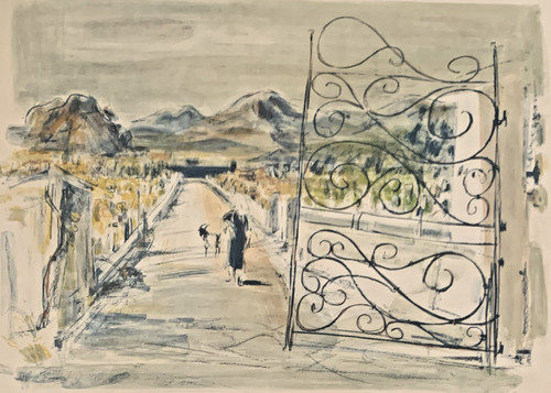 Lithographie originale paysage