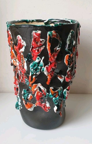 Vase fat lavas faience vintage - vase,