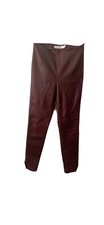 Dior pantalon en cuir bordeaux taille 38