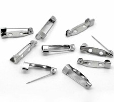 lot de  Supports broches épingles fimo -  création 20mm - Argenté