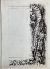 CARZOU Jean - dessin original à l’encre - probablement pour illustrer un livre