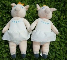 IKEA DOUDOU PELUCHE COCHON LOT DE 2 tutu ROBE BLANC KAPPLAR CIRCUS