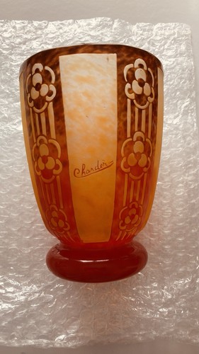 Vase art déco verre - vase,
