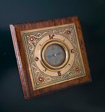 Boussole de table en laiton ciselé - fin XIXè