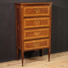 Commode marquetée de style ancien Louis XVI meuble chiffonier années 50