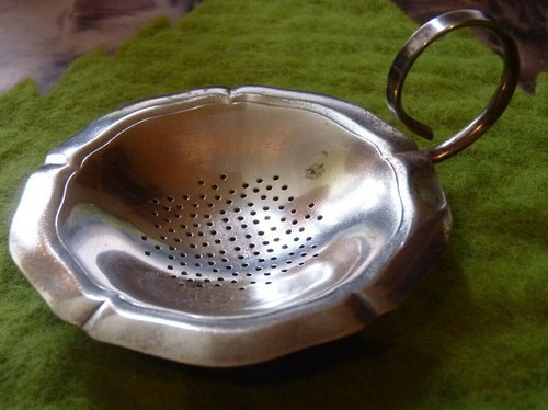 Antique silver metal tea - silver,
