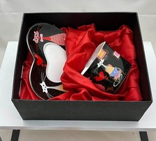 Lovely Cats rare coffret avec tasse à café forme coeurs avec soucoupe 2 chats