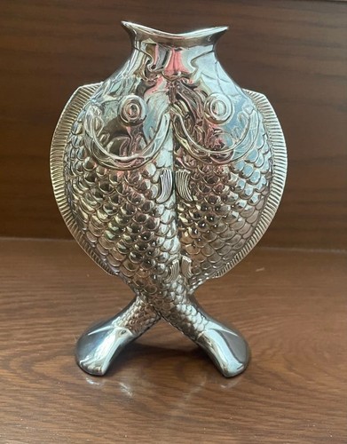 Christofle vase deux poissons - christofle,