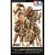 Wwii U.s. Army Infantry Gi Setset Tamiya 1/48 : 15 Figurines Gi Wwii Détaillées 