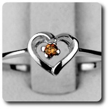 BAGUE DIAMANT CHAMPAGNE Argent