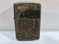 2000 Briquet Zippo Vintage - Barrett Smythe - Indien Américain - Laiton Massif