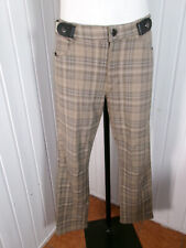 Pantalon tartan écossais jersey beige Stooker 44/46 t. medium ceinture elastique
