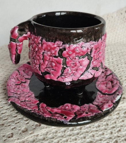 Tasse soucoupe émaux - soucoupe, en