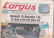 L'ARGUS N°3313 RENAULT 19 BACCARA 1.8i / DAF 95-430 / VEHICULES ELECTRIQUES
