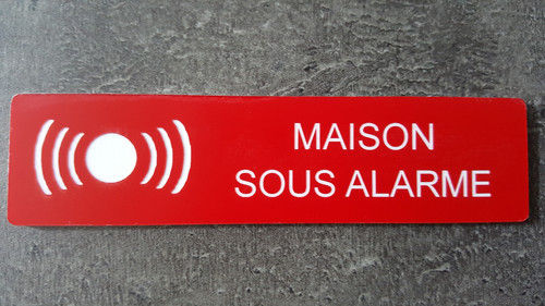 Plaque gravée maison sous - maison,