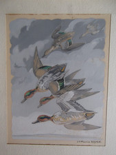 TABLEAU PEINTURE GOUACHE VOL