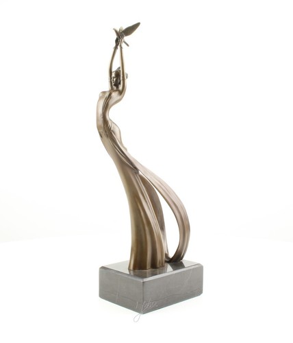 Sculpture bronze femme - bronze,
