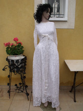 VINTAGE JOLIE ROBE DE MARIEE EN DENTELLE DE CALAIS 36
