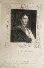 GRAVURE D' ACTEURS  " CHARLES KEMBLE THEATRE ANGLAIS - COMEDIEN AUTEUR   "