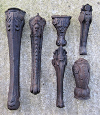 Pieds fonte poêle - pieds, ancien
