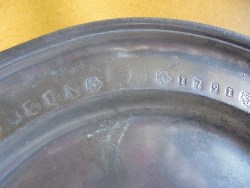Ancien plat etain xviii - ancien,