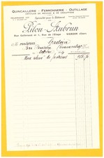 VIERZON (18) QUINCAILLERIE FERRONNERIE OUTILLAGE "PILOU & AUBRUN" en 1934