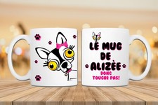 Mug Chihuahua personnalisé prénom – Tasse céramique – Cadeau unique