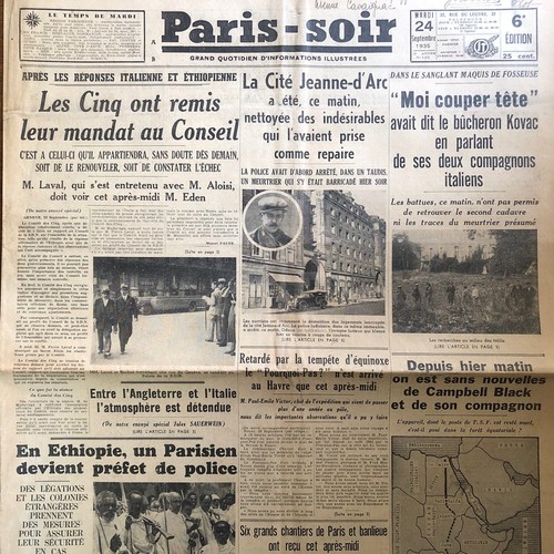 Journal paris soir 1935 - paris-soir, 24/09/1935