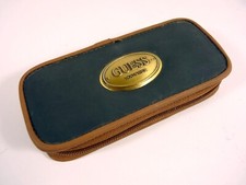 Etui à montre GUESS tissu kaki fermeture éclair marron intérieur daim noir