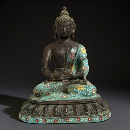 Statue bouddha amitabha bronze - bouddha,