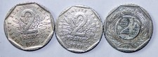 FRANCE – LOT de 3 pièces : 2 Francs 1981, 1983, 1998 – TTB – Monnaies de Collect