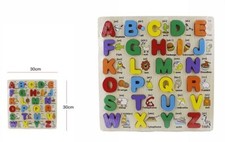 X Jeu En Bois Lettres Alphabet