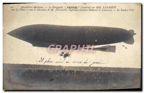 Dirigeable militaire patrie - dirigeable, "patrie"