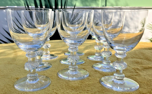 Verres signés lalique - signés,