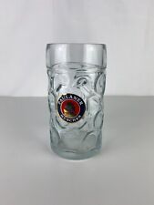 Magnifique Chope à Bière 1L Paulaner Munchen en Verre Alvéolé 