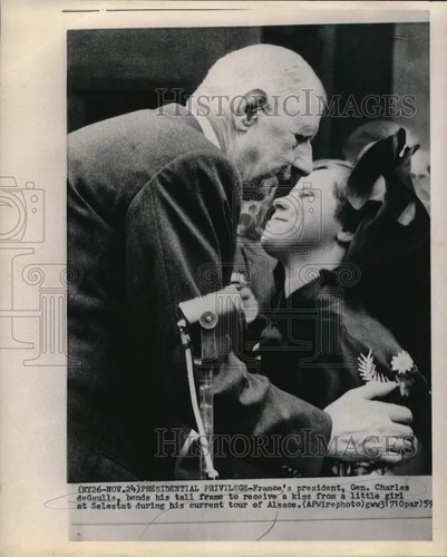 1959 press photo - gen., charles
