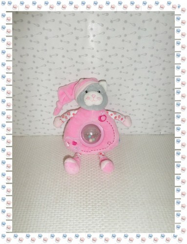 Doudou hochet chat rose - doudou,